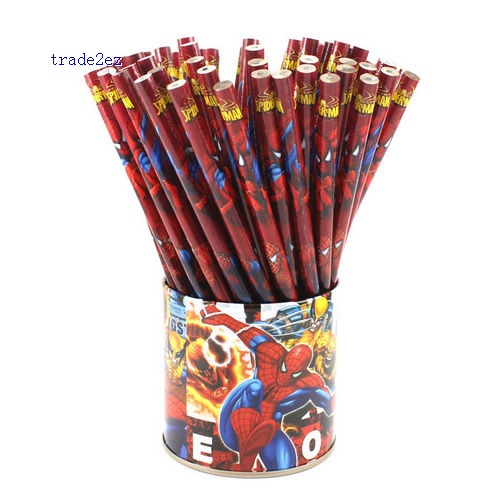 Spiderman Wooden Pencil Cartoon Animal Pencil preschool education pencil