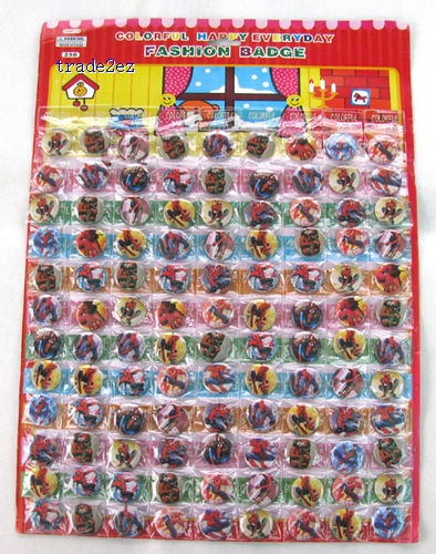 Spiderman Pins Badges Birthday Party 2.5 cm
