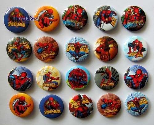 Spiderman 3 cm Button Pins Badge Wholesale