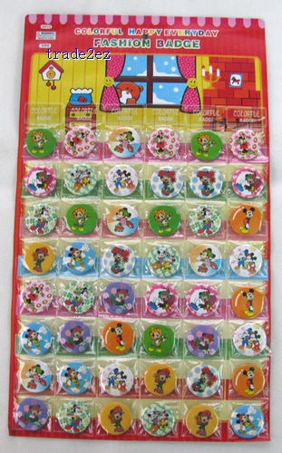 mickey Mouse Badges Pins BIG SALES Kids Party Gift RANDOM