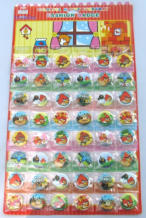 Angry Birds 3 cm Badges Pins BIG SALES Kids Party Gift RANDOM