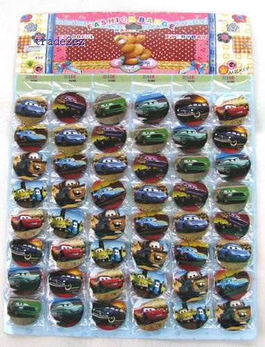 Pixar Car 4.5 cm Button Pins Badge Wholesale