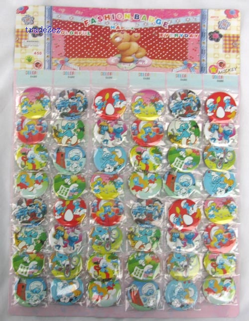 The Smurfs Badge Button Pin 4.5 CM party favor